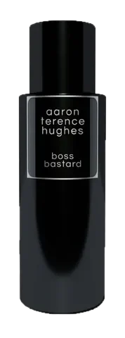 Aaron Terence Hughes Boss Bastard perfume bottle