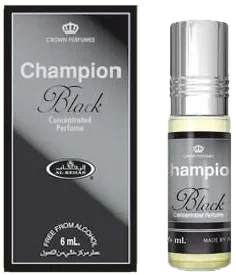 ALREHAB PERFUMES Champion Black perfume bottle