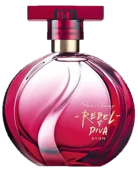 Avon Far Away Rebel & Diva perfume bottle