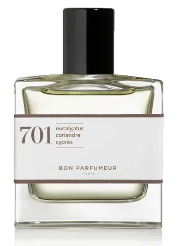 Bon Parfumeur 701 eucalyptus, amber, white wood perfume bottle
