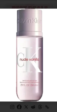 Calvin Klein Nude Vanilla Body Mist parfüm şişesi