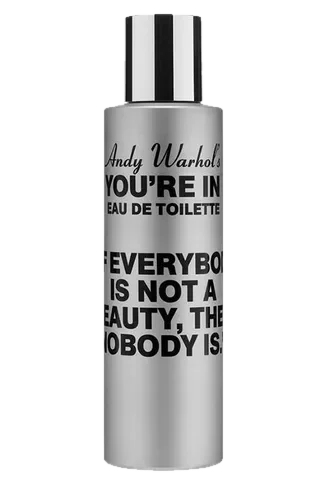 Comme des Garcons Andy Warhol's You're In perfume bottle