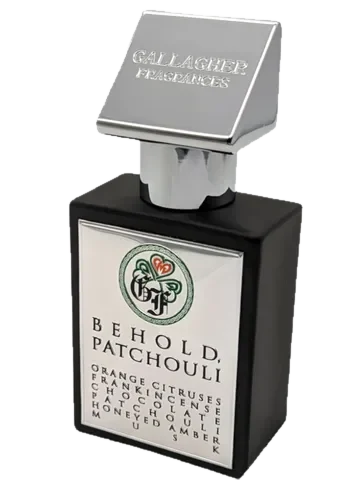 Gallagher Fragrances Behold, Patchouli parfüm şişesi