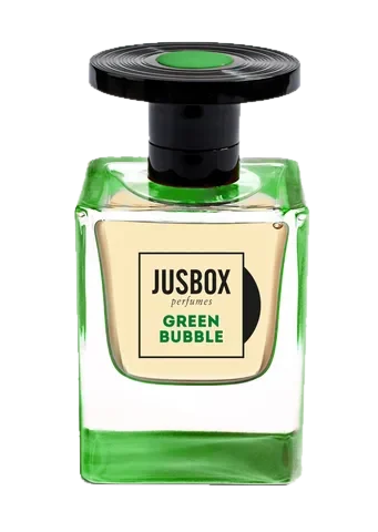 Jusbox Green Bubble perfume bottle