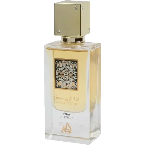 Lattafa Perfumes Ana Abiyedh Leather perfume bottle