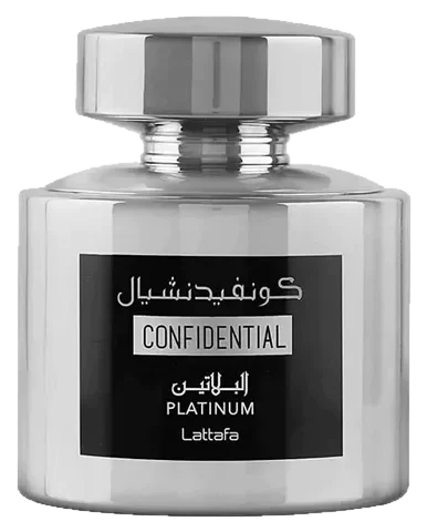 Lattafa Perfumes Confidential Platinum perfume bottle