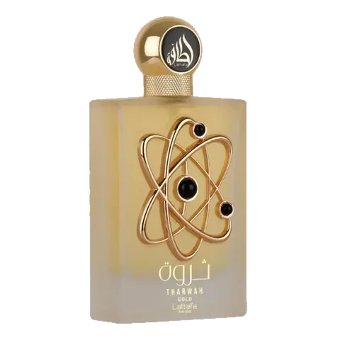 Lattafa Perfumes Tharwah Gold parfüm şişesi
