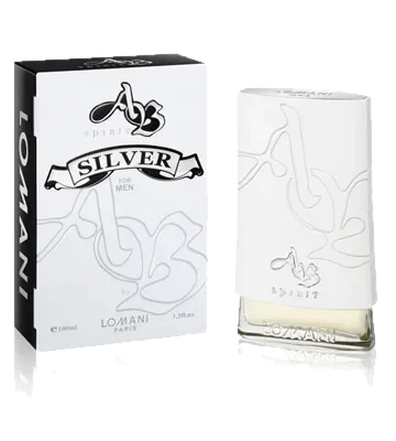 Lomani AB Silver perfume bottle
