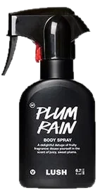 Lush Plum Rain Body Spray perfume bottle