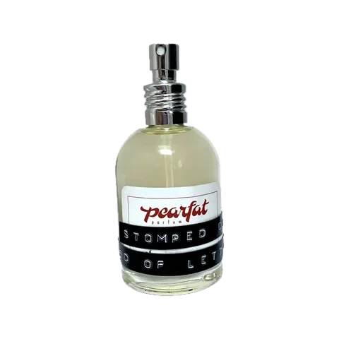 Pearfat Parfum Stomped on Bed of Lettuce perfume bottle