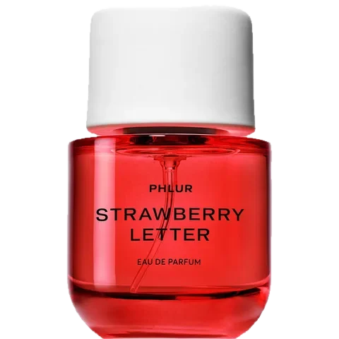 Phlur Strawberry Letter perfume bottle