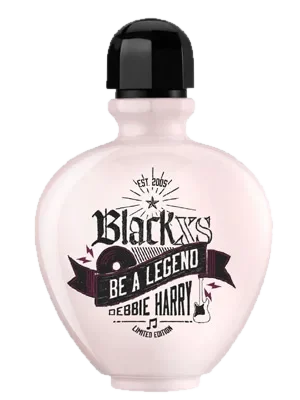 Rabanne Black XS Be a Legend Debbie Harry parfüm şişesi