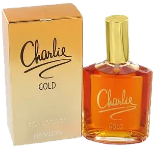 Revlon Charlie Gold perfume bottle