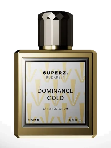 Superz. Dominance Gold . perfume bottle