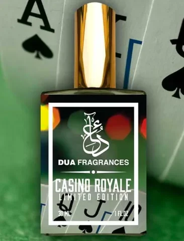 The Dua Brand Casino Royale perfume bottle