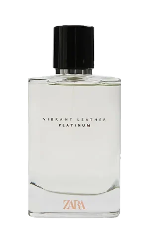 Zara Vibrant Leather Platinum perfume bottle